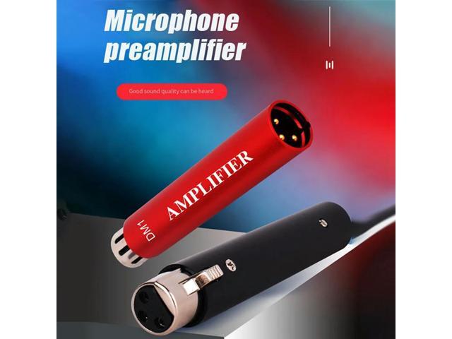 Replace For DM1 Dynamic Wired Microphone Amplifier 28Db Gainer Microphone Preamplifier For Livestream SM7B Mic,Black Easy To