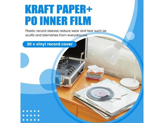 20Pcs 12Inch Vinyl Record Cover Paper Anti-Static Dust-Proof CD Player Protective Case With Inner Bag