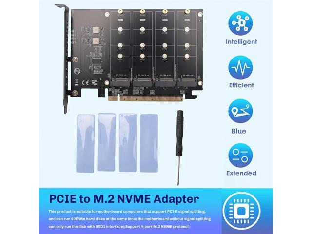 PCIE Tom.2 NVME Adapter Nvme M.2 PCI Adapter 32Gbps PCI-E Card PCI X16 M Key SSD Computer Expansion Card Add Oncards