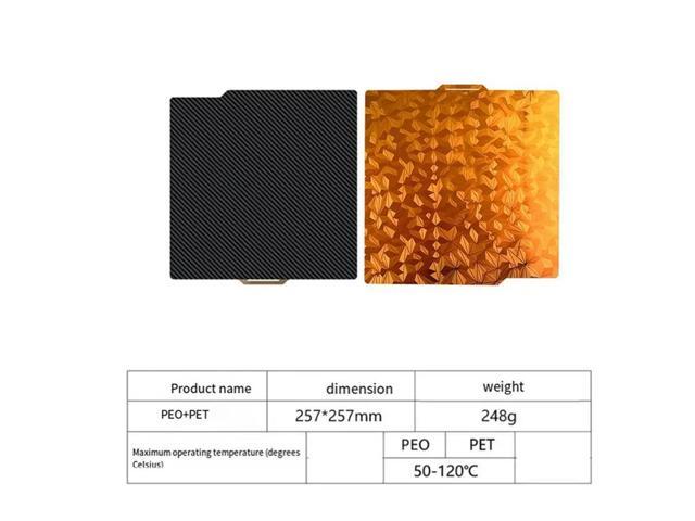 257X257mm For X1 P1S A1 Build Plate PEO PEY Sheet Bed Texture Double Sided Spring Steel For 3D Printer Spring Plate