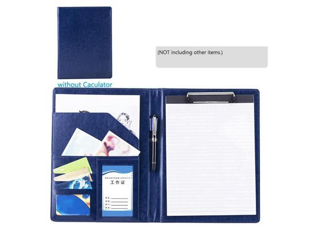 A4 PU Padfolio File Folder Portfolio Business Document Holder l Clipboard Pad Document Organizer Holder Easy Install, C
