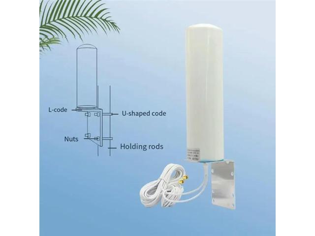 12Dbi 2G 3G 4G LTE Omni Antenna 2.4Ghz Exterior Ceiling Antenna With 5M Cable (698-2700Mhz)(SMA Male)