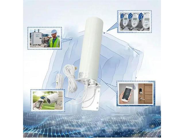 12Dbi 2G 3G 4G LTE Omni Antenna 2.4Ghz Exterior Ceiling Antenna With 5M Cable (698-2700Mhz)(SMA Male)
