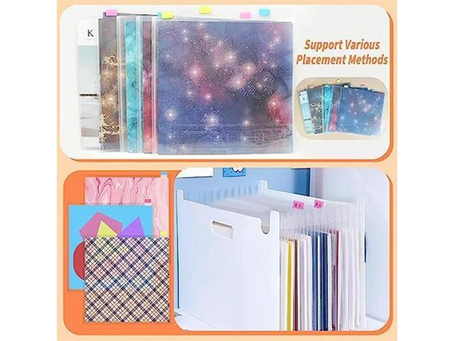 12Piece Scrapbook Paper Box For 30.48 X 30.45 Cm Papers With 60 Adhesive Index Tabs Waterproof Single Top Load