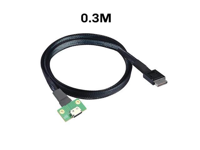PCIE Oculink SFF 8611 4I 42P To SFF-8612 4I Motherboard Conversion Cable Male-To-Female Data Transmission Link Transfer 0.