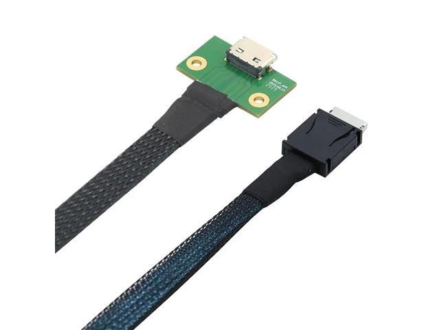 PCIE Oculink SFF 8611 4I 42P To SFF-8612 4I Motherboard Conversion Cable Male-To-Female Data Transmission Link Transfer 0.