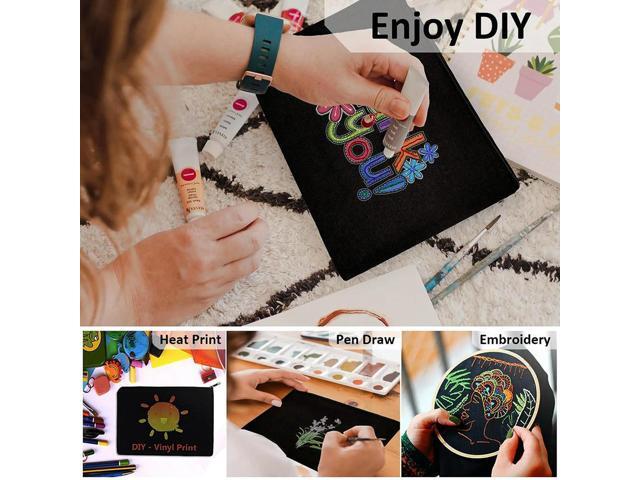 20Pcs Canvas Makeup Bags Zipper Pouch Bags Pencil Case Blank DIY Craft Bags Cosmetic Pouch For Travel DIY Craft School