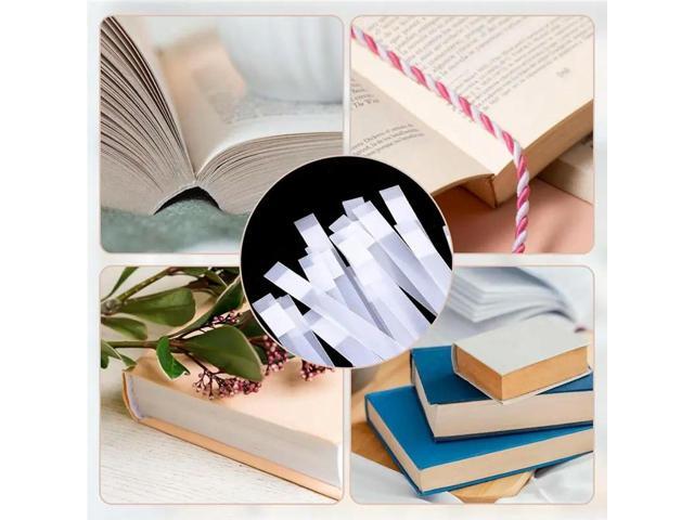 For Book Binding Tape 100Pcs, 12Mm Thermal Glue Strips With Mesh Backing, Hot Melt Adhesive Strips For Book Binding