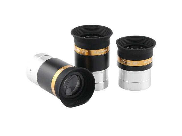 3PCS/SET 1.25 Inches 62 Degrees 4Mm 10Mm 23Mm Astronomical Telescope Aspheric Wide-Angle Eyepiece Combination Set