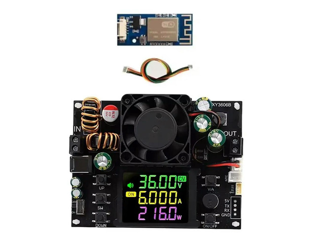 216W 6A CNC DC Buck Boost Converter Color Screen Adjustable Voltage Current Regulator Constant Power Step-Down Power