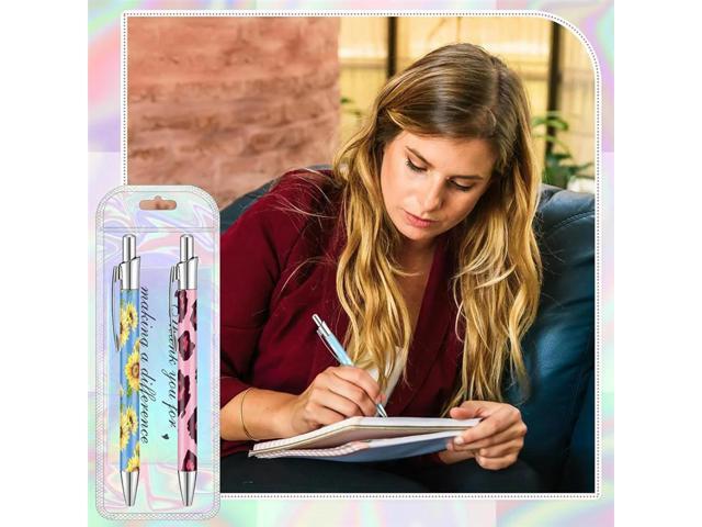 30 Piece Sublimation Pen Set With Reseale Bag And Holographic Thank You Card Office School Stationery Supplies