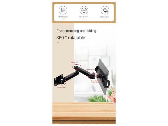 Wall Mount Tablet Stand Adjustable Long Arm Stretchable Cell Phone Stand For 4-13 Inches