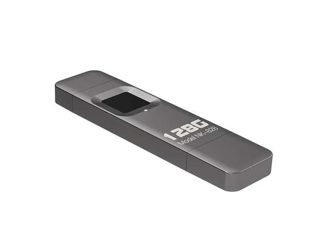 Fingerprint Encrypted U Disk Mobile Phone Computer Dual-Use High-Speed Transmission Flash Memory 128G for