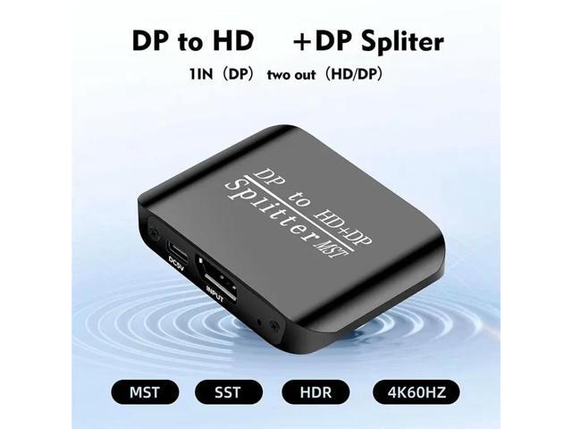 For Dual Monitor Extended Display 1 In 2 Out Displayport To Displayport Adapter MST Displayport To Displayport Adapter