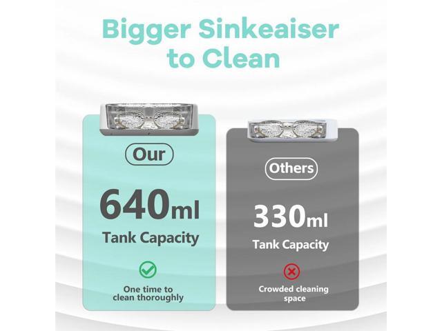 Ultrasonic Cleaner for Jewelry, 40W 48KHz Ultrasonic Cleaner Machine for Cleaning,Eyeglass, Watche, US