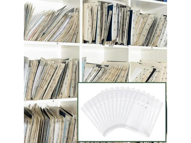 A4 Size Clear Plastic Envelopes Set With String Closure, Expandable Files Document Folder, File Bag Kit For Office 24Pcs