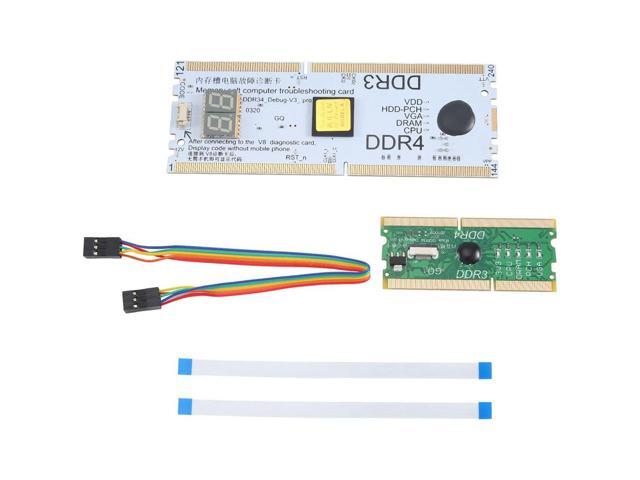 Laptop/Desktop Motherboard Memory Slot DDR3/DDR4 Diagnostic Analyzer Debug Test Card for DDR3/4 Notebook