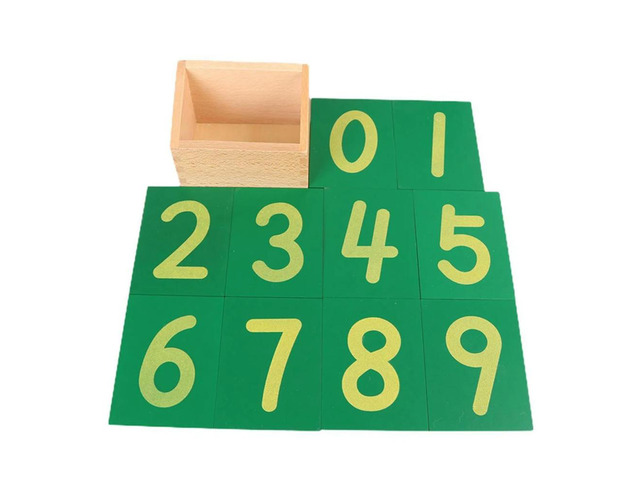 Sand Number Board Montessori Reaching Aids 0-9 Green Board Kindergarten Children Early Education Educational Math Toys