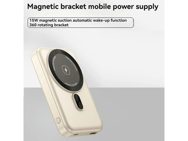 Magnetic Power Bank 10000Mah 15W For Magsafe Charger With Holder For For Watch Series