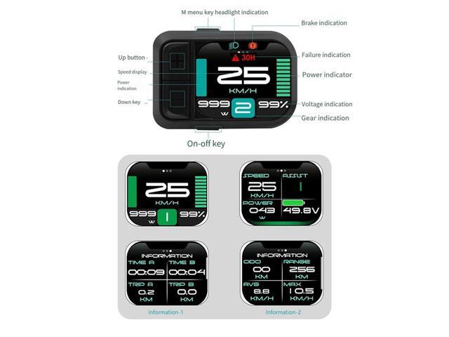 LCD Display Electric Bicycle for Bafang Middle Motor Instrument 580C Color Screen Code Table BBS01/BBS02 Code