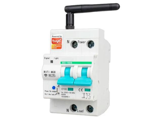 Tuya Circuit Breaker Life Timer Automatic ligent Switch Overload Short Circuit Protection 2P