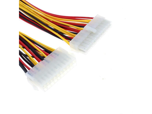 0.3m ATX 24 Pin Male to 24Pin Female Power Supply Extension Cable for Internal PC PSU TW Power Lead Connector Wire Power Supply