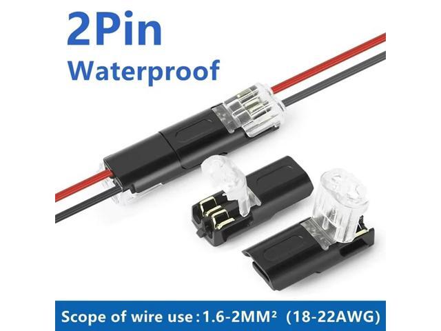 Waterproof 2Pin Way Plug 100Pcs Electrical Connector Car Wire Cable Connector Strip Terminal Connection