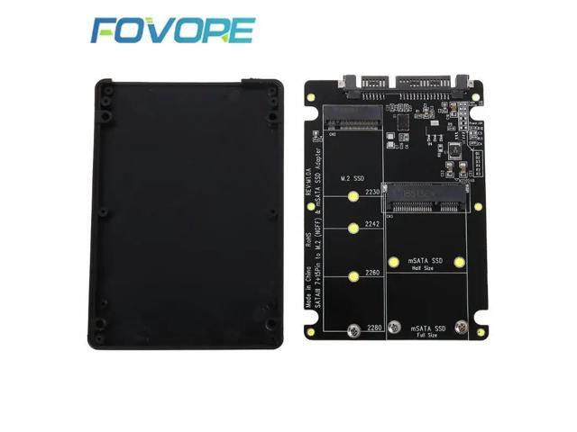 2 In 1 M.2 B+M Key Mini PCI-E or mSATA SSD to SATA III Adapter Card for Full Msata SSD/ 2230/2242/2260/22x80 M2