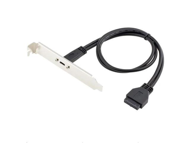 USB3.1 Type-C Female to USB 3.0 Motherboard 20Pin Panel Mount Cable With Rear PCI Back Panel Expansion Bracket for PC Computer