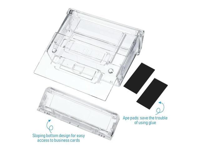 Outdoor Business Card Holder Wall Mount Acrylic Business Card Box Included Clear Holder Peel And Stick For Office Store