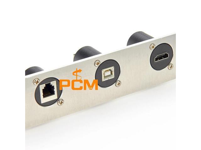 1pc D Type USB 2.0 B to USB 2.0 A Module Female Socket Chassis Converter Adapter Panel Mount Jack Connector Welding Free Neutrik