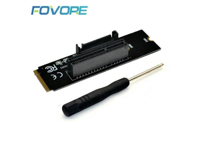 est NGFF M2 to PCIE 4X Riser Card M.2 M Key to PCI-e X4 Adapter with LED Indicator SATA Power Riser for Bitcoin Miner Mining