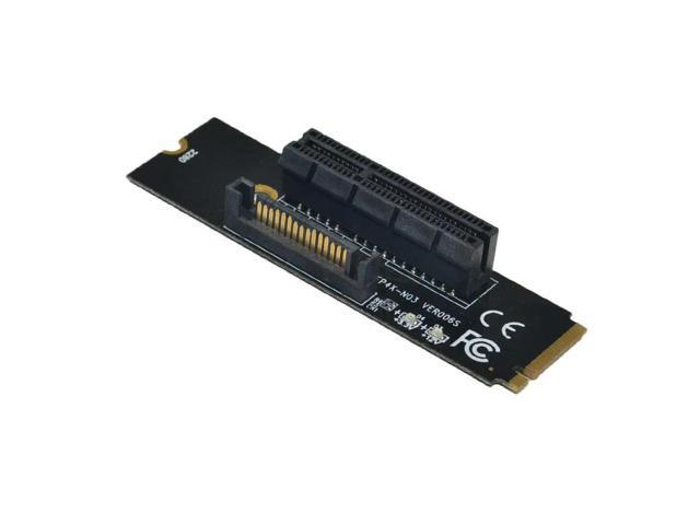 est NGFF M2 to PCIE 4X Riser Card M.2 M Key to PCI-e X4 Adapter with LED Indicator SATA Power Riser for Bitcoin Miner Mining