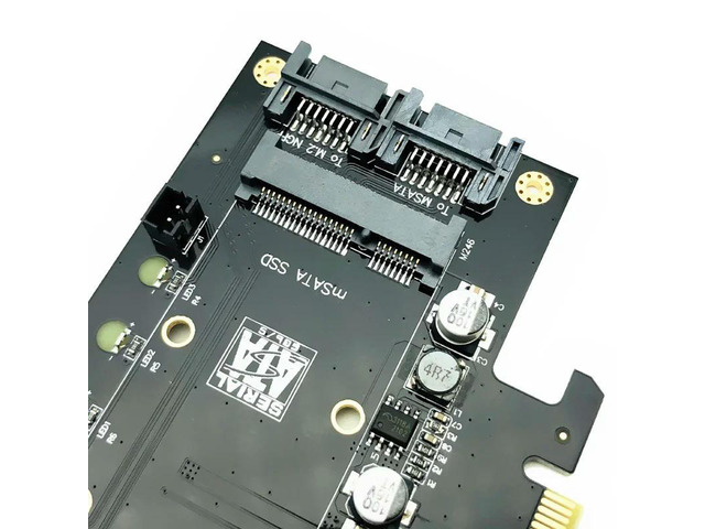 PCIe Riser Card for M2 NVMe SSD NGFF to PCIE 3.0 X16 Adapter, Compatible M Key NVME SSD B Key M.2 SATA SSD mSATA 3in1 Adapter