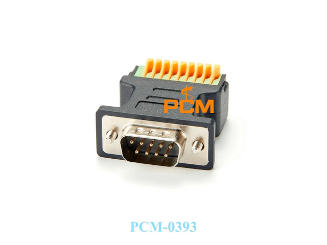 Solderless Connector D-sub DB9 9pin Terminal Block Panel Mount Adapter RS232 RS485 RS422 Serial Port Breakout Board for DMX512