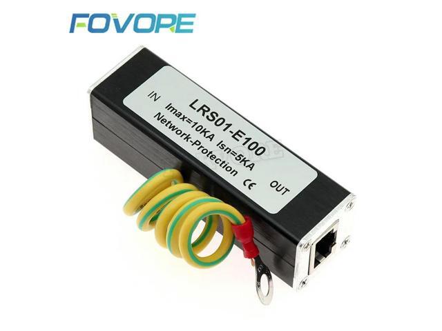 RJ45 220V 100M Network Monitoring Video Aignal Arrester SPD Computer Network Equipment Lightning Protection Thunder Preventer