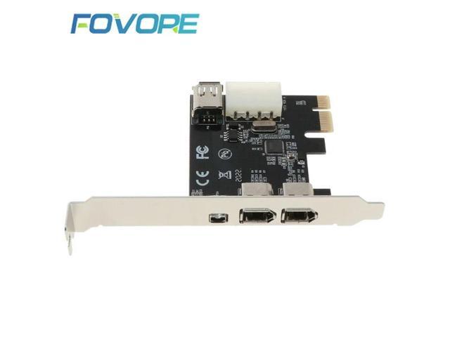 PCI-e 1X IEEE 1394A 4 Port(3+1) Firewire Card Adapter PCIe 1394A converter With 6 Pin To 4 Pin IEEE 1394 Cable For Desktop PC