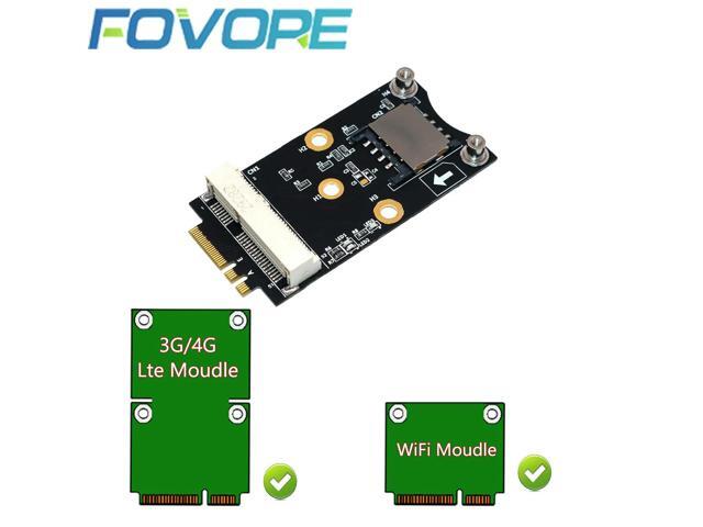 Mini PCI-E to M.2 Key A E Adapter with SIM Slot, Network Converter Card for 6 Bluetooth Module