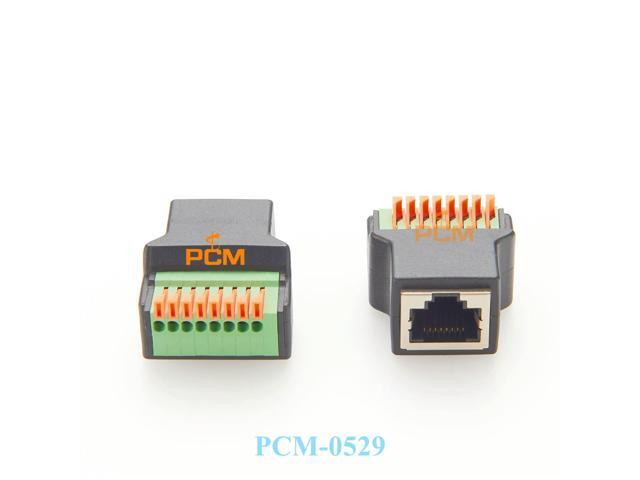 RJ45 terminal block RJ45 Spring terminal block 8 port Network Adapter Connector Cable Ethernet RJ45 Female for CCTV DVR DMX