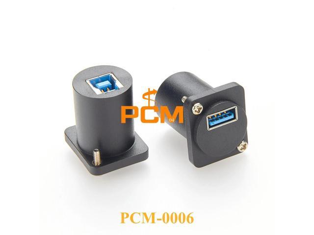 1pc D Type Welding free Straight Through USB3.0 Coupler Female Socket Panel Mounting USB USB Type B Connector Data Adapter 5Gbps