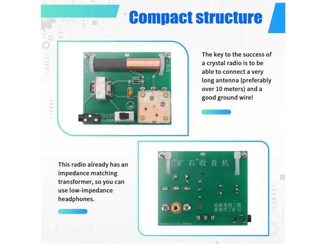 Crystal Radio Simple Electronic Circuit Board Assembly Can Receive Radio Signals Normally DIY Radio Kit