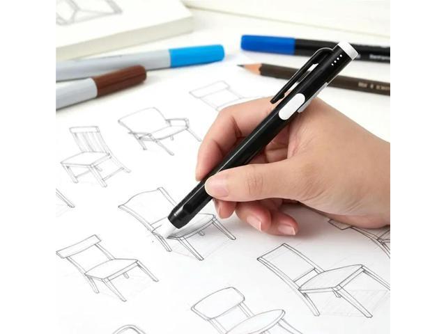 12 Pcs Mechanical Pencil Eraser Refills Retractable Mechanical Eraser Pen 2 Pens And 10 Refills For Writing Drawing