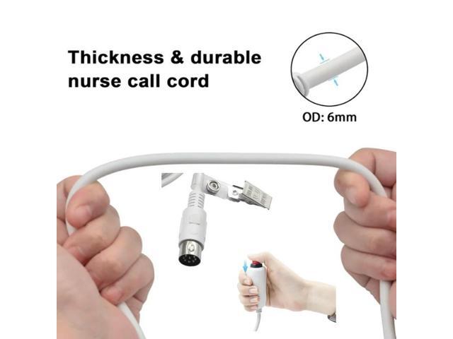 Nurse Call Cord DIN 8 PIN Socket Audio AV Connector Cable with Bed Sheet Clip for Nurse Station Universal Replacement Call Cord,