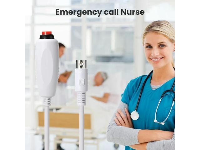 Nurse Call Cord DIN 8 PIN Socket Audio AV Connector Cable with Bed Sheet Clip for Nurse Station Universal Replacement Call Cord,