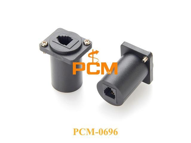 RJ11/RJ9 4P4C Panel Mount Feed-Through Connector CAT3 RJ9 Female to Female Telephone Line Through Jack XLR Panel/D-Type
