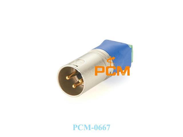 DMX512 XLR 3 Pin Male to Screw Terminal Block Adapter XLR Solderless Terminal Board Converter for Lighting Controller Amplifier