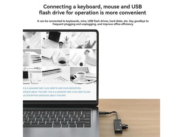 Type-C HUB USB-C Splitter Docking Station 4K@ 120Hz -Compatible Converter Type-C To HDTV USB-A PD 100W For PC