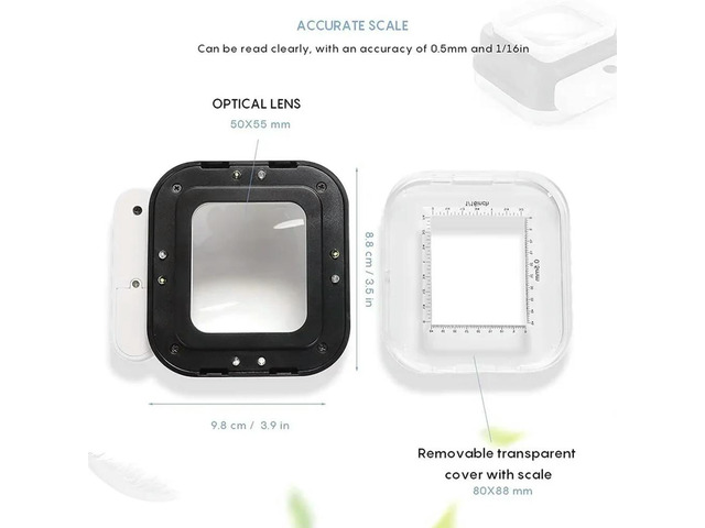 Magnifying Glass 10X/15X 20X Adjustable Light Scale Eye Loupe Handheld For Reading Coins Jewelry Stamps Etc