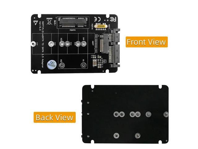 M2/mSATA to SATA Adapter NGFF M.2 SATA Key B SSD / mSATA SSD to SATA3.0 6Gbps 2.5' Riser Board 2 in 1 Combine Converter Card