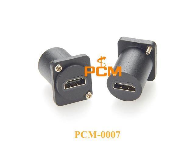 4K 60Hz HD port D Series Chassis Panel Mount Connector Pass Through Solderless Bulkhead Coupler,compatible with Neutrik D series